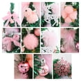 thumbnail image 2 of Inches Mini Christmas Trees Artificial Tabletop Christmas Tree with Bowknot Deer Rabbit Cotton Hair Ball Feather Bell Snowflake Ornaments for Table Desk Home Decor, 2 of 5