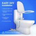 thumbnail image 2 of Bidet à Double Buse Ultra Mince - Pression d'Eau Froide Réglable, Acier Inoxydable, Amélioration de l'Hygiène, Bidet Non Électrique, (Blanc), 2 of 8