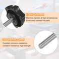 thumbnail image 4 of Unique Bargains 15 Pieces Star Knobs M5 x 35mm 304 Stainless Steel Threaded Stud 32mm 6-Star Head Clamping Thumb Screw Black, 4 of 7