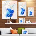 thumbnail image 3 of Beautiful Blue Flower Watercolor - Floral Canvas Art Print, 3 of 4