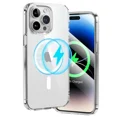 thumbnail image 1 of Étui Rigide Magnétique Transparente pour Apple iPhone 15 Pro Max 14 13 12 Mini 11 Plus pour MagSafe Charge Sans Fil, 1 of 6