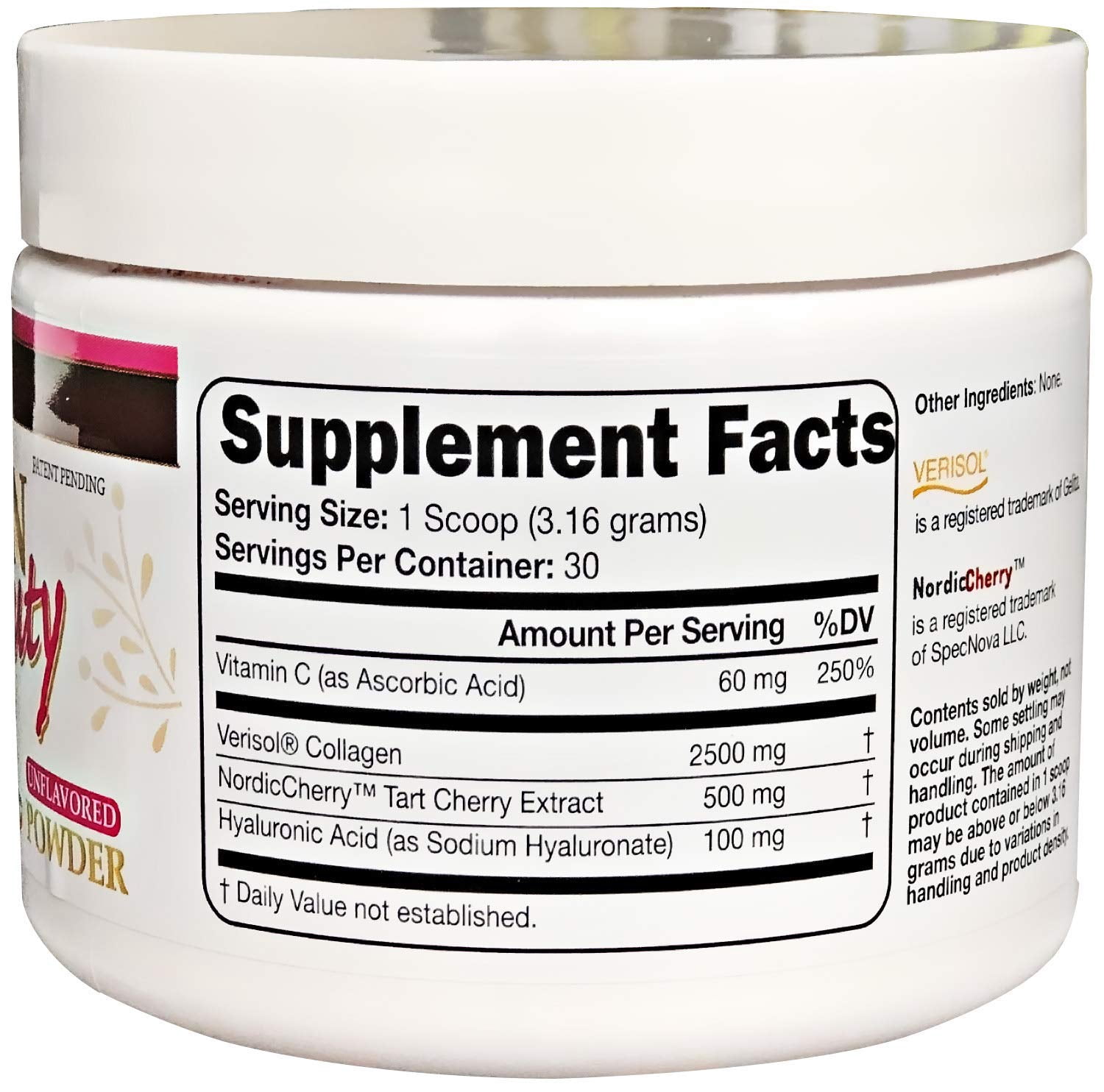 Anti Aging Hydrolyzed Collagen Beauty Protein Powder - Suzy Cohen (3.3 oz)