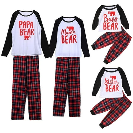 

Family Matching Christmas Pajamas Set Women Baby Kids Sleepwear Nightwear