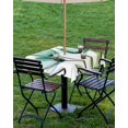 thumbnail image 4 of Boanket Outdoor Tablecloth with Umbrella Hole for Patio/Picnic/Party/Camping, Turquoise Aqua Tulips Waterproof Table Cloth Square Cover Washable, Pastoral Flower Floral Spring (54"x 54"), 4 of 7