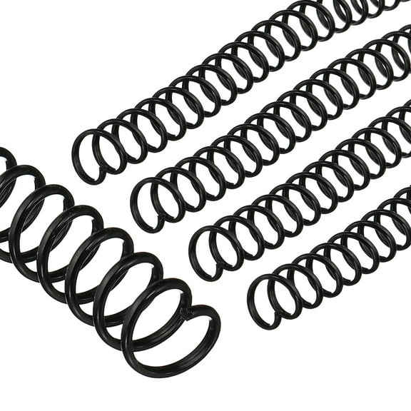 Uxcell 14mm(9/16") Plastic Spiral Binding Coils, 20 Pcs Binding Spirals 115 Sheet Capacity, Black