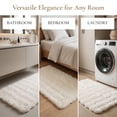 thumbnail image 7 of Unique Bargains Soft Absorbent Microfiber Non-Slip Washable Bathroom Rug White 24" x 16", 7 of 7