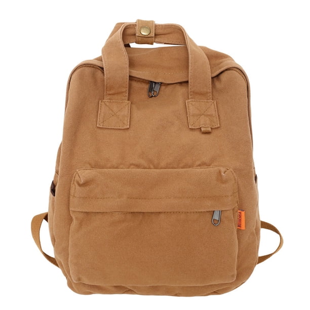 Mochila Informal Lona bolso Transpirable Vintage para Portátil Y Libro (marrón)