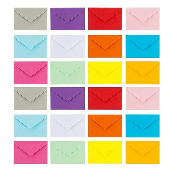 PBPBOX 100Pcs Decorative Small Envelope Assorted Color Cash Holder for Office and Budget Use