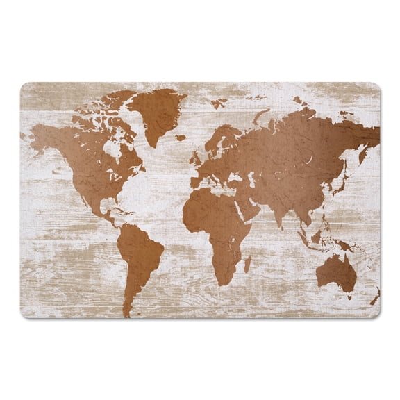 Creative Products Copper World Map 27x18 Floor Mat