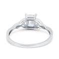 thumbnail image 3 of Simulated Cubic Zirconia Size-8 Emerald Cut Wedding Engagement Ring 925 Sterling Silver, 3 of 7