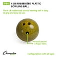 thumbnail image 4 of Champion Sports PB4 4 lbs Plastic Rubberized Bowling Ball, Blue, 4 of 4