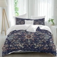 thumbnail image 2 of Navy Blue Boho Bedding 3 Piece Duvet Cover Set Full Size, Abstract Art Ethnic Vintage Geometric Soft Microfiber Comforter Cover with Zipper Closure & Pillowcases, Wrinkle & FadeResistant Quilt Cover, 2 of 9
