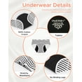 thumbnail image 6 of INNERSY Big Girls' Period Panties Menstrual Underwear for First Period Starter 3-Pack (10-12 Years,Dot&Stripe), 6 of 9