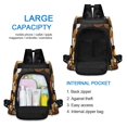 thumbnail image 6 of FORMRS Women's Travel Backpack Purse Anti-Theft Hidden Pockets Casual Shoulder Bag, Gold Flower, 6 of 7