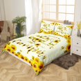thumbnail image 3 of Funda Nórdica Niñas Niños Decoración Hogar Rústico Amarillo Girasol Decoración Ropa de Cama Set, 3 of 7