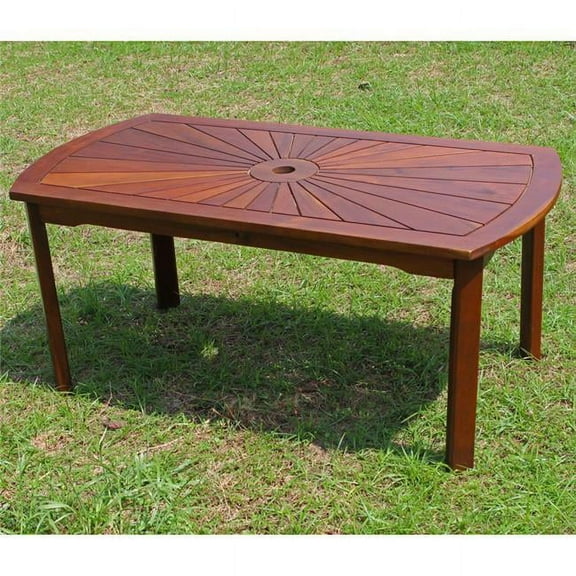 Highland Acacia Sunburst Coffee Table, Brown