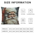 thumbnail image 5 of Orinice Santa Claus Snow Beard Graphic Decorative Cushion Throw Pillow Cover for Home Living Room Sofa Decor Winter Printed 1PC 18x18in, 5 of 5