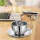 thumbnail image 5 of Tazas de Acero inoxidable perfecl doble pared con Platillo 180ml Plata, 5 of 7