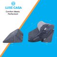 thumbnail image 5 of Luxe Casa B08SKXJ953 Luxe Casa 4 Pcs Orthopedic Bed Wedge Pillow Set Grey Post Surgery, Relaxing, Back & Adjustable Head Support Cushion, 5 of 5