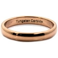 thumbnail image 2 of MJ Metals Jewelry Men/Women 3mm Thin Rose Gold Plated Ring Tungsten Carbide Wedding Ring Size 9.5, 2 of 5