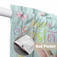 thumbnail image 4 of Turquoise Easter Swag Valances for Windows, Kitchen Window Curtains Over Sink, Spring Easter Bunny Eggs Floral Wooden Window Treatment Curtains for Living Room/Bedroom Curtains 2 Panel Sets 36"x45", 4 of 8