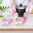 thumbnail image 2 of Kuromi And My Melody Oven Mitts And Pot Holders Set 4 Pcs, Heat Resistant Oven Mitt Set with Potholders, Hot Pads And Oven Mitts Sets Oven Glove for Kitchen, Baking, Cooking, Grilling, 2 of 7