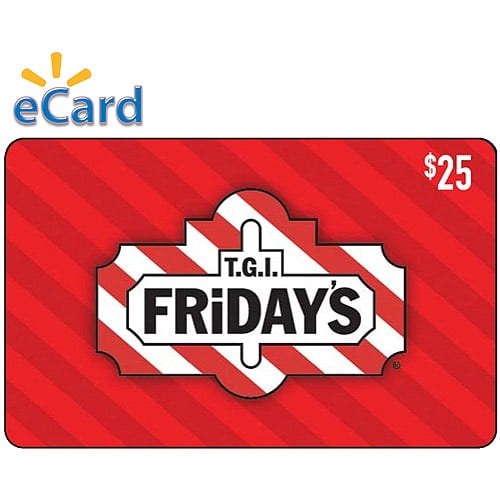 T G I Friday S 25 Gift Card Email Delivery Walmart Com Walmart Com