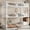 Light White, variant on Harper & Bright Designs Full Size Triple Bunk Bed with Safety Guardrails, Full over Full over Full Metal Bunk Bed Frame for Boys and Girls, Light White