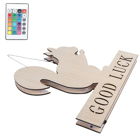 

LYUMO RGBW Cute Wood Night Light Unique -Shape LED Lamp With Remote Controler