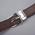 thumbnail image 4 of Cinturón de negocios con hebilla, cinturón de cuero para hombre, clip para cinturón para hombre, cinturón de vaca de dos capas, cuero para hombre, 4 of 5