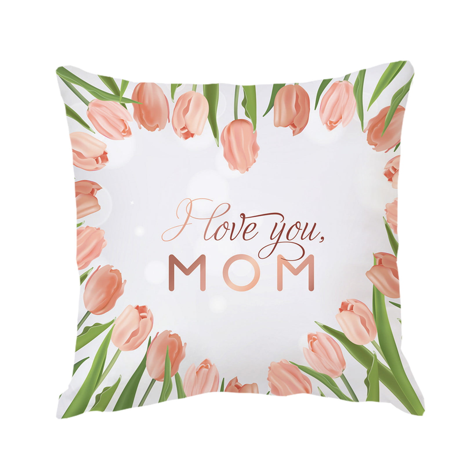 Happy Mother's Day Decorative Cushion Cover Throw Pillow Case Gift Love You Mom