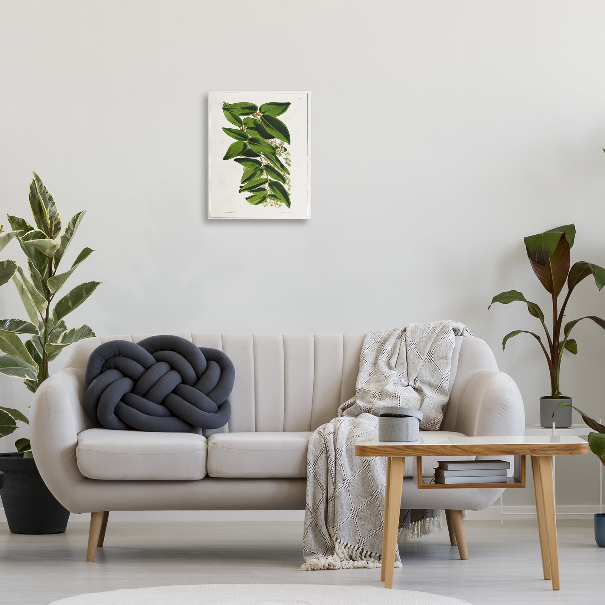 Stupell Industries Stacked Leaves Botanical Plants & Flowers Painting Wrapped Canvas Art Print Wall Art, 16 x 20