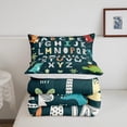 thumbnail image 6 of Manfei Alphabet Kids ABC Learning Twin Comforter Sets, Cartoon Dinosaur Bedding Set For Boys Girls,Jungle Dino Duvet 2 Pieces, 6 of 8
