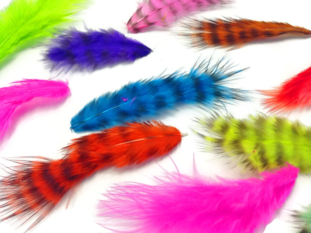 Multicolour Feathers Marabou Plume Craft Fluffy Feathers 20 Pcs - 100-120mm 