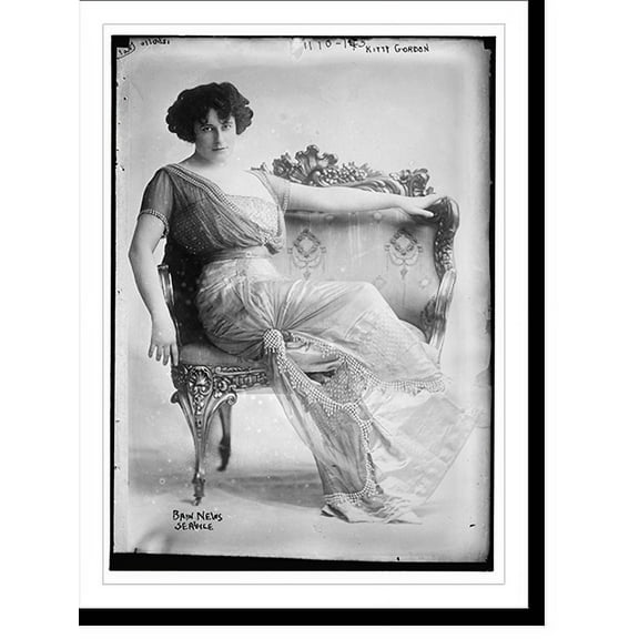 Historic Print, Kitty Gordon in loveseat, 16" x 20"