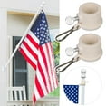 thumbnail image 7 of Pebbuoy 2Pcs/Set Flag Pole Clips 360-degree Rotating Flagpole Rings Wind-resistant Flagpole Buckle Tangle-Free Swivel Weatherproof Flagpole Buckles for 2X3 3X5 4X6 Flags, 7 of 7