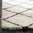 thumbnail image 3 of Safavieh Flokati Nikola Trellis Wool Shag Area Rug, Ivory/Brown, 8' x 10', 3 of 8
