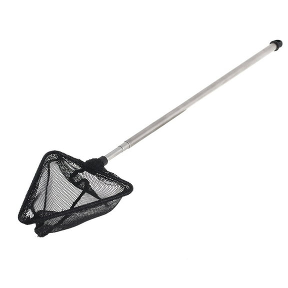 Unique Bargains 24.4" Length Telescopic Grip Small Fishes Landing Triangle Net for Aquarium