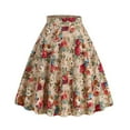 thumbnail image 1 of Fankiway Femmes Été Mode Rétro Imprimé Jupe Florale Femmes Plus Jupes Taille Jupes Femmes Jupes d'Été, 1 of 6