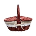 thumbnail image 4 of Cesta de picnic, cesta de almacenamiento, cesta para servir, cesta de playa, rural, con forro lavable, cesta de almacenamiento de mimbre portátil para 40x30x20cm, 4 of 8