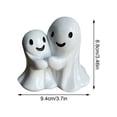 thumbnail image 2 of Halloween Decor Ghost Resin Figurine – Multi Expression Ghost Couple Statue – Mini Tabletop Ornament for Mantel Indoor Halloween Home Decor, 2 of 3