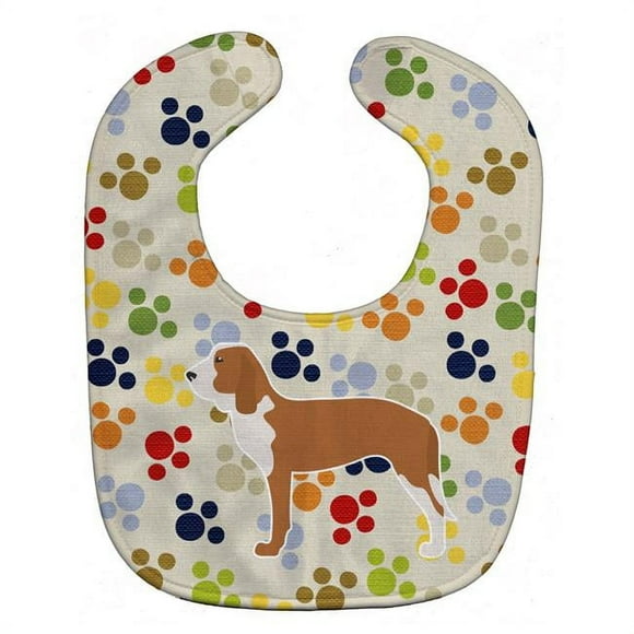 Carolines Treasures BB6296BIB Spanish Hound Pawprints Baby Bib