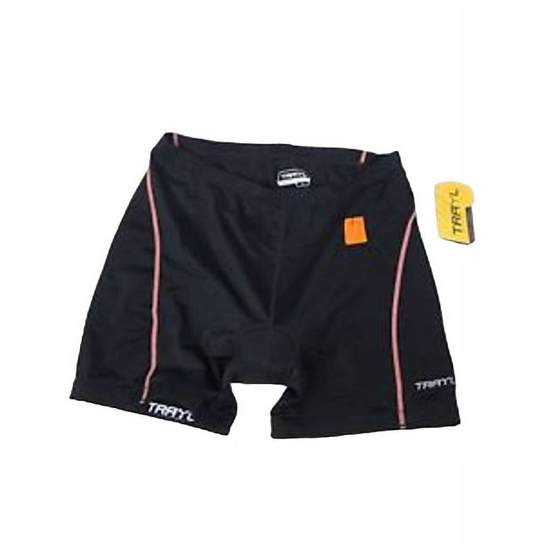 New Trayl Women s X Large Black Orange Padded Cycling Ryde Short
