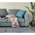 thumbnail image 4 of Amrita Sen Designs  18 x 18 in. Paisley Leaf Geo Broadcloth Indoor & Outdoor Zippered Pillow - Blue, Light Blue & Beige, 4 of 5