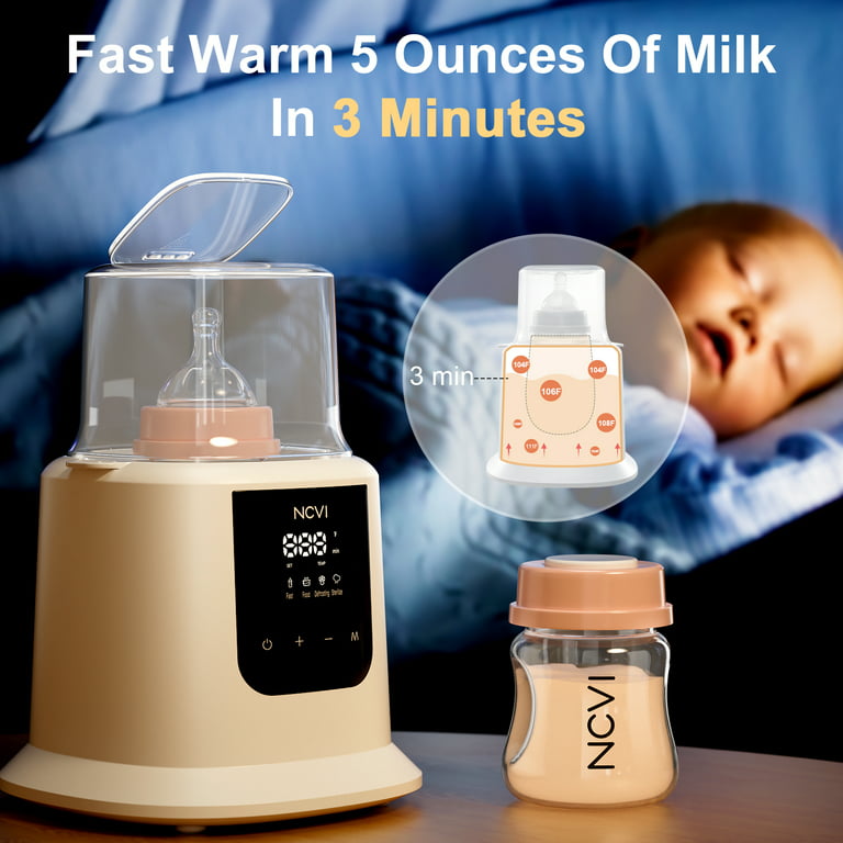 Grownsy Baby Bottle Warmer Bottle Warmer 8-in-1 Fast Baby Food Heater&bpa-free Warmer with LCD Display Accurate Temperature Control for Breastmilk