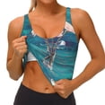 thumbnail image 3 of Picia Flowers in Glass Vase Sports Bra for Women,Padded Strappy Sports Bras Medium Support Yoga Bra with Removable Cups,Running Yoga Bra-Large, 3 of 9