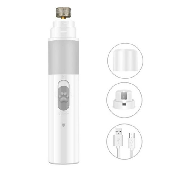 Broyeur d'Ongles Rechargeable Sans Fil pour Chiens et Chats avec Moteur Silencieux et Indicateur Lumineux