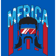 thumbnail image 2 of Americana Merica Mustached Man Royal Blue Men's Crew Neck Short Sleeve Tee-XL, 2 of 2