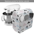 thumbnail image 2 of Cartoon Stand Mixer Cover, Little Girl on Pony Along Clouds Mountains Sky Raindrops Doodle Theme, Kitchen Appliance Organizer Bag Cover with Pockets, 5 Quarts, Pale Blue Rose White, by Ambesonne, 2 of 4