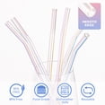 thumbnail image 2 of NiHome Iridescent Clear Glass Reusable Drinking Straws 12-Pack, 12"x0.35" Set of 6 Straight and 6 Bent with 2 Cleaning Brushes for Milkshakes, Frozen Drinks, Smoothies, Eco-Friendly & Dishwasher Safe, 2 of 7